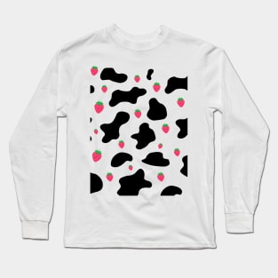 Strawberry Milk , Black Long Sleeve T-Shirt